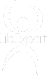 Logo LibExpert, expert comptable spécialiste Professions Libérales - Blanc